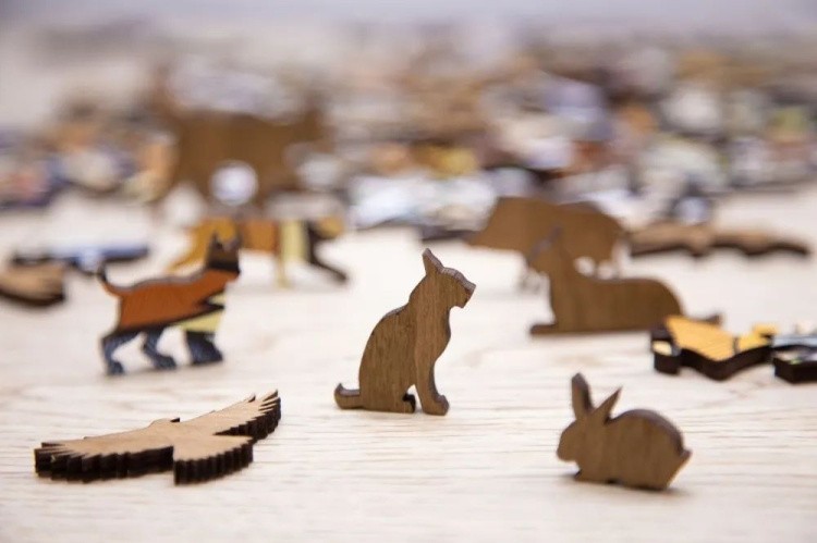 Деревянный пазл-головоломка «Рысь L», Eco Wood Art — картинка 3
