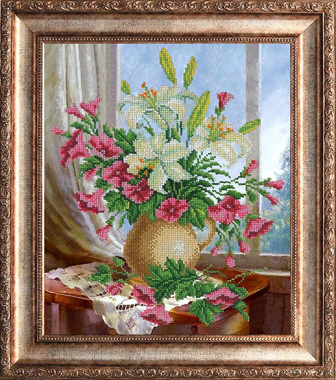 Набор вышивки бисером «Прекрасных лилий нежный аромат...» — картинка 2