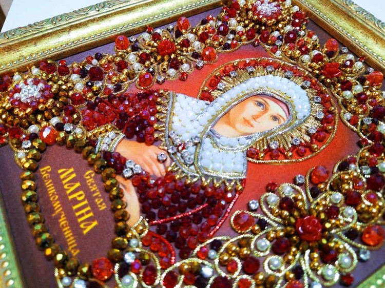 Набор для вышивания хрустальными камнями «Святая Марина» — картинка 12