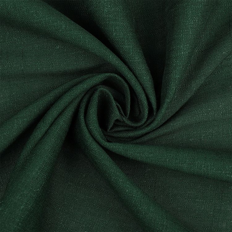 Ткань льняная, 1 м x 140 см, 190 г/м², цвет: темно-зеленый, TBY