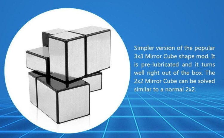 Зеркальный Кубик 2x2x2 непропорциональный (серебряный) — картинка 4
