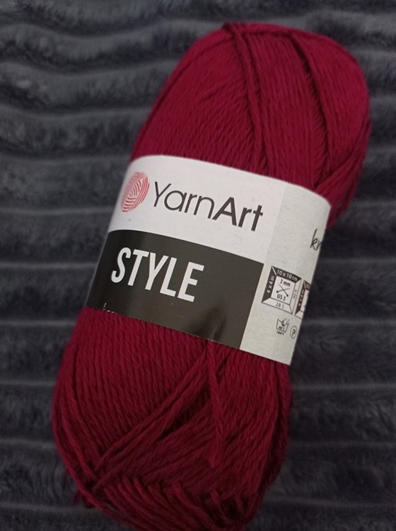 Пряжа YarnArt Style (676), бург, 5 шт. по 50 г — картинка 3