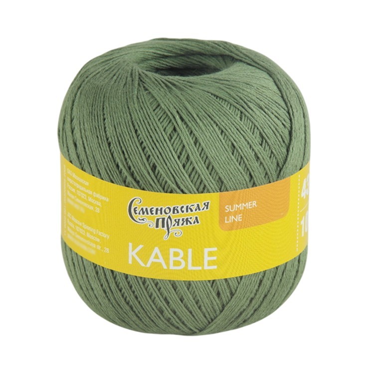 Пряжа Семеновская Kable (Кабле) (180117), виноградник, 5 шт. по 100 г