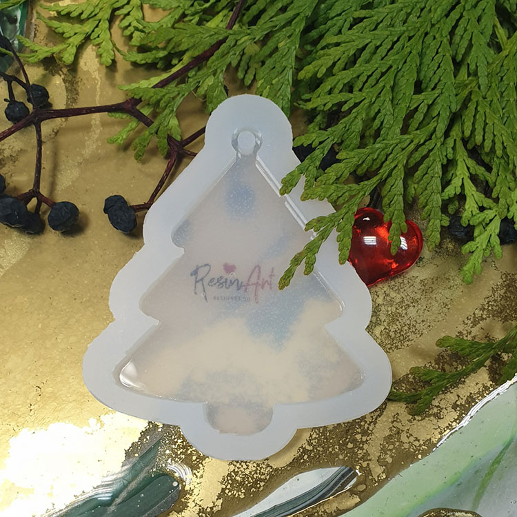 Молд силиконовый Новогодняя игрушка Елочка, ResinArt — картинка 2