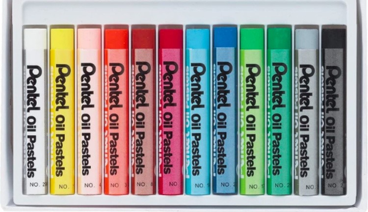 Пастель масляная Pentel Arts Oil Pastels, 12 цв. — картинка 2