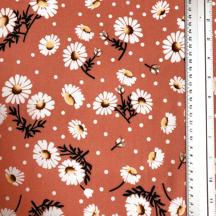 Ткань Штапель с рисунком, 5 м, ширина 145 см, 110 г/м2, цвет: с2 персиковый, TBY — картинка 5