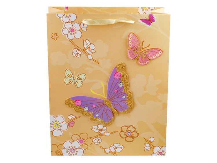 Подарочный пакет «Цветные мотыльки» — картинка 2
