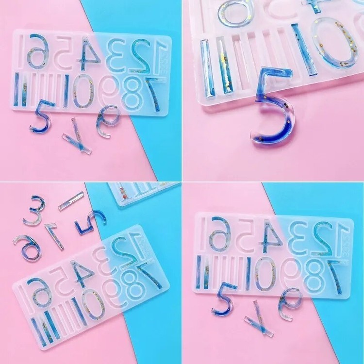 Силиконовый молд - Арабские цифры, 15x8см, 1 шт. — картинка 4