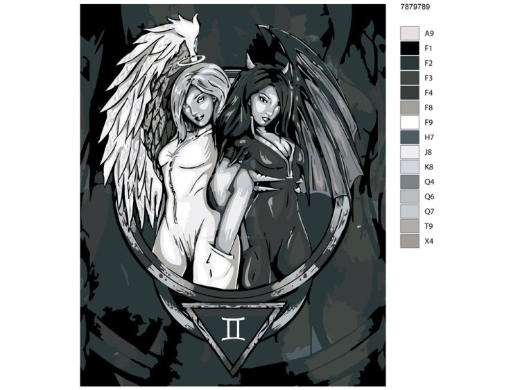 Картина по номерам «Близнецы» — картинка 2