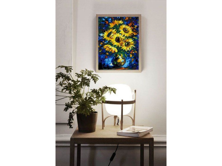 Алмазная вышивка «Ночные подсолнухи» — картинка 2