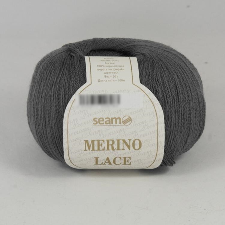 Пряжа SEAM MERINO LACE (36), темно-серый, 5 шт. по 50 г — картинка 2