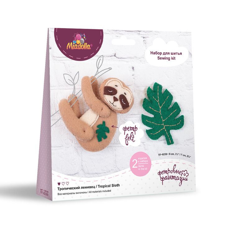 Набор для шитья «Тропический ленивец» — картинка 3