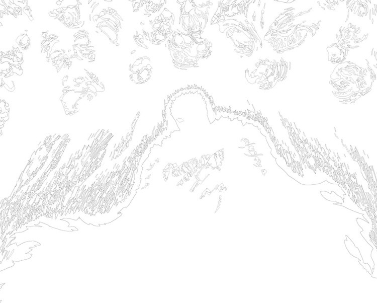 Картина по номерам «Берсерк Berserk манга аниме: Гатс чб арт» — картинка 3