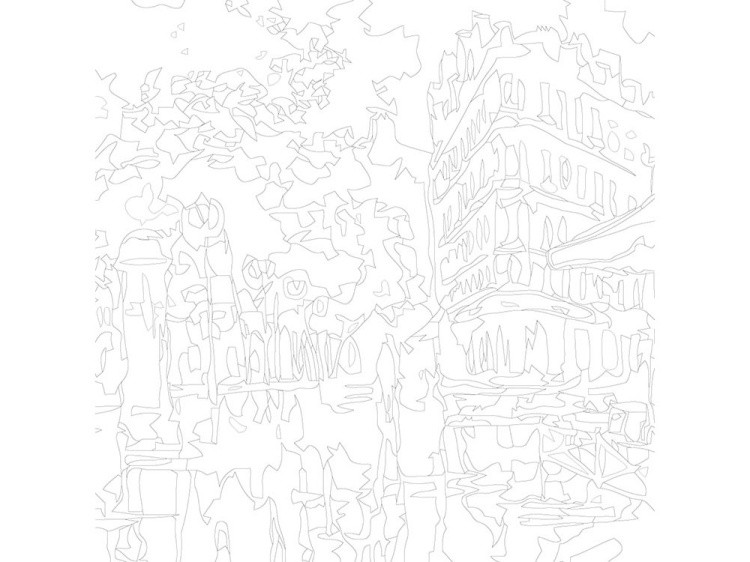 Картина по номерам «Фонари в сумерках» — картинка 3