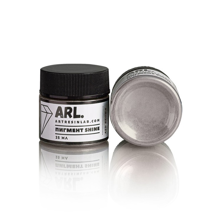 Пигмент SHINE ASH BROWN, пепельно-коричневый 25 мл, Art Resin LAB — картинка 2