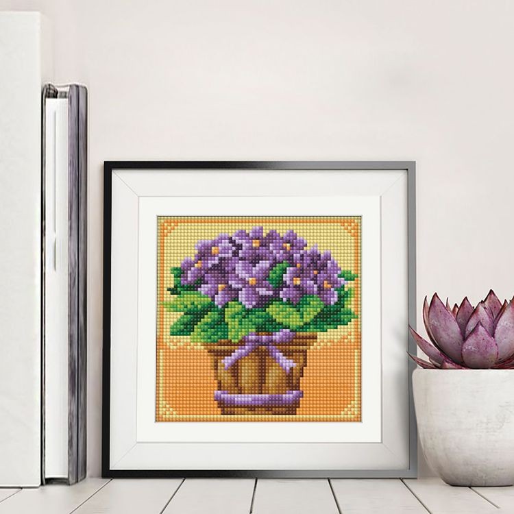 Алмазная вышивка «Фиалки» — картинка 2