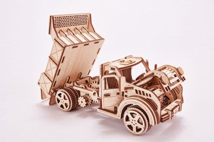 Конструктор из дерева «Грузовик-Самосвал», Wood Trick — картинка 2