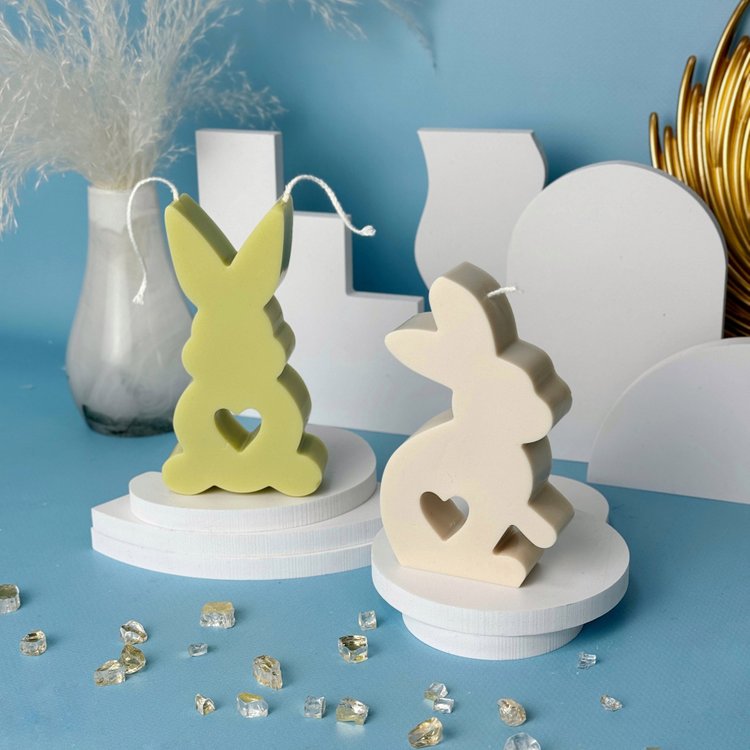 Силиконовый молд - Свеча зайчик №1, 13,5x7,5см, 1 шт. — картинка 3