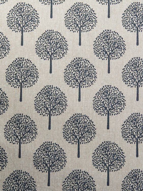 Ткань льняная, 1 м x 150 см, 140 г/м², цвет: молочный, растительный принт, TBY — картинка 3