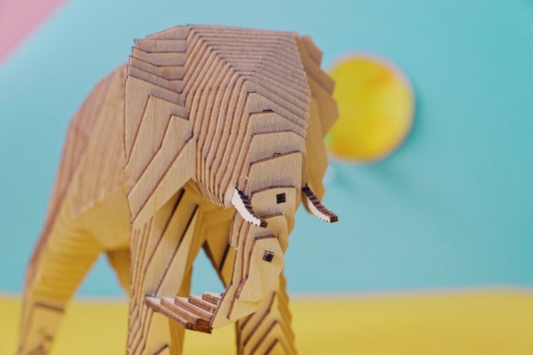 Конструктор из дерева «Большой Слон», UNIWOOD — картинка 5