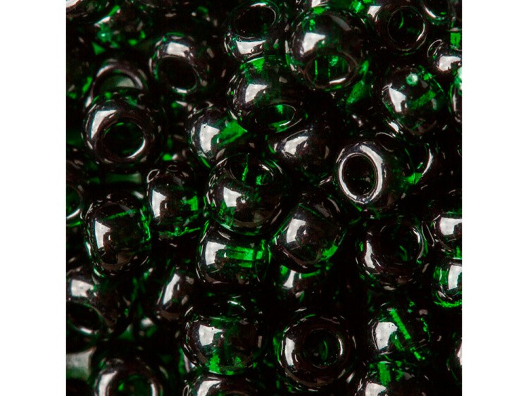 Бисер Чехия круглый 311-19001 4,5 мм 05/0, 50 г, цвет: 50150 темно-зеленый