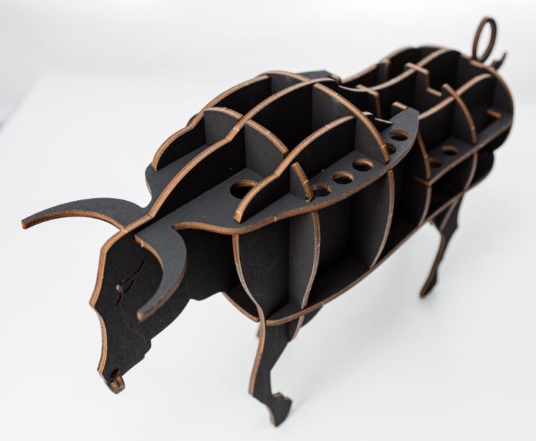 Конструктор из дерева «Настольный органайзер Бык», Eco Wood Art — картинка 3