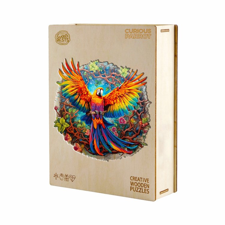 Деревянные пазлы «Попугай Ара M», Woodbests — картинка 4