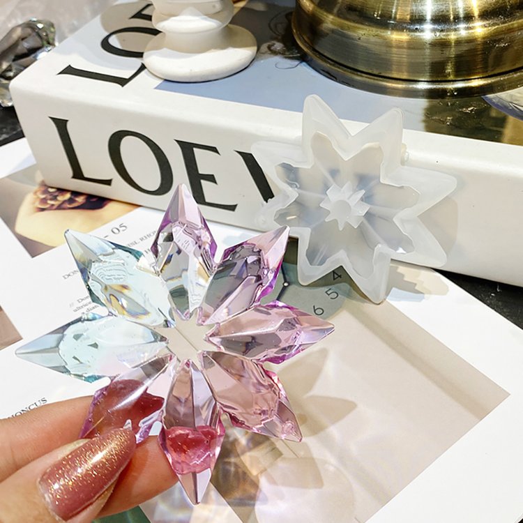 Силиконовый молд - Снежинка №3, 8x8см — картинка 2