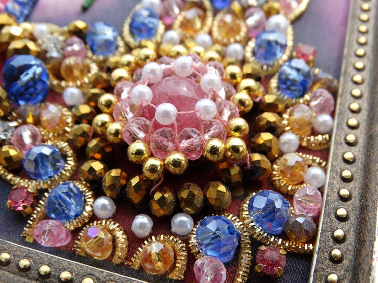 Набор для вышивания хрустальными камнями «Архангел Гавриил» (золото) — картинка 6