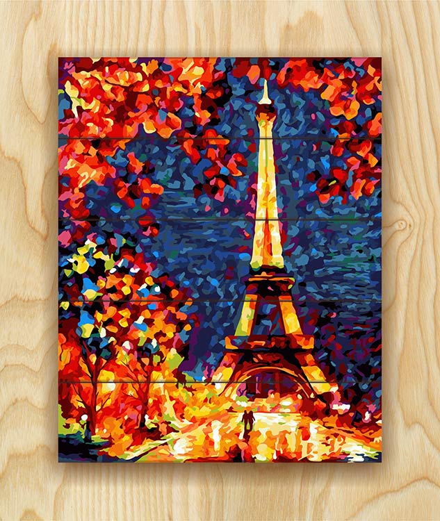 Картина по номерам по дереву Flamingo «Яркий Париж» — картинка 2