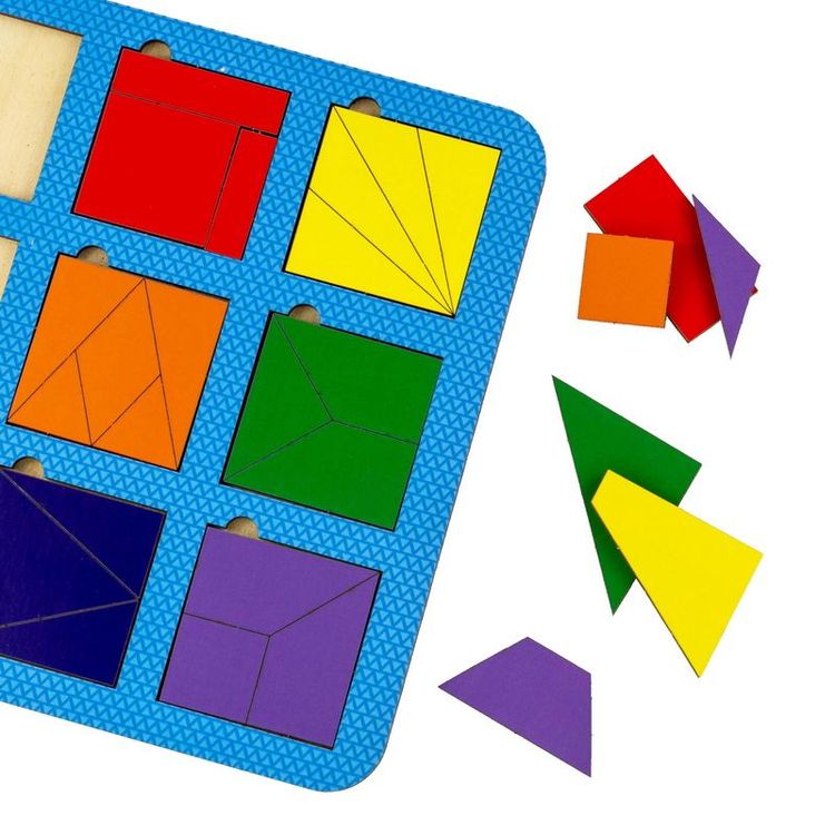 Развивающее пособие из дерева «Сложи квадрат», Б.П.Никитин, 12 квадратов, ур. 1 — картинка 3