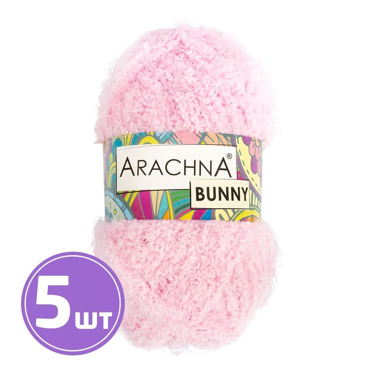 Пряжа Arachna BUNNY (70), светло-розовый, 5 шт. по 100 г