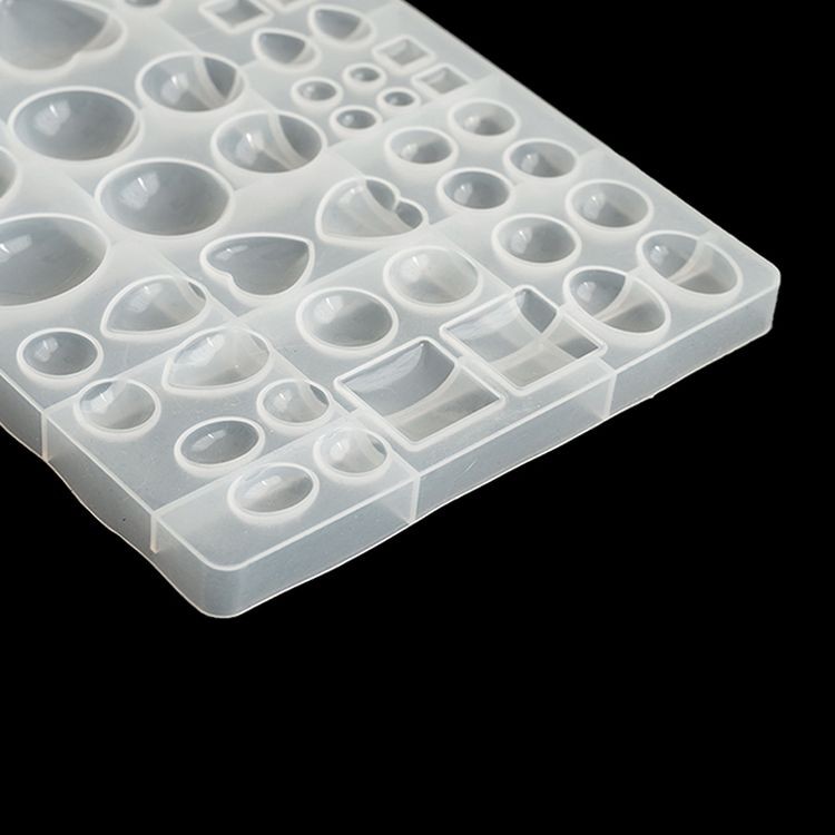 Силиконовый молд «Кабошоны (линзы)», разных форм, 58 ячеек, Artline — картинка 3