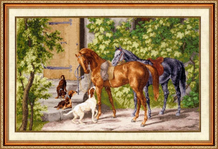 Набор для вышивания «Лошади у крыльца» — картинка 2