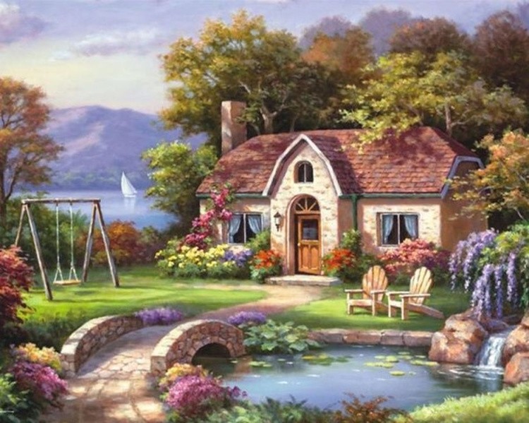 Картина по номерам «Милый домик»