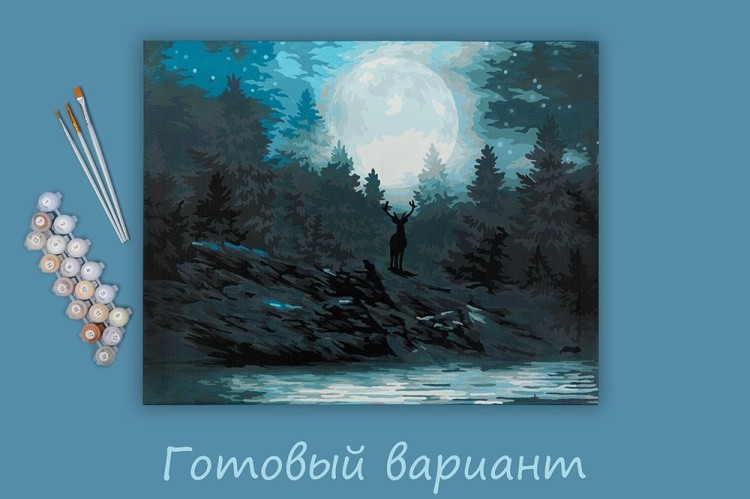Картина по номерам «Таинственная луна» — картинка 2