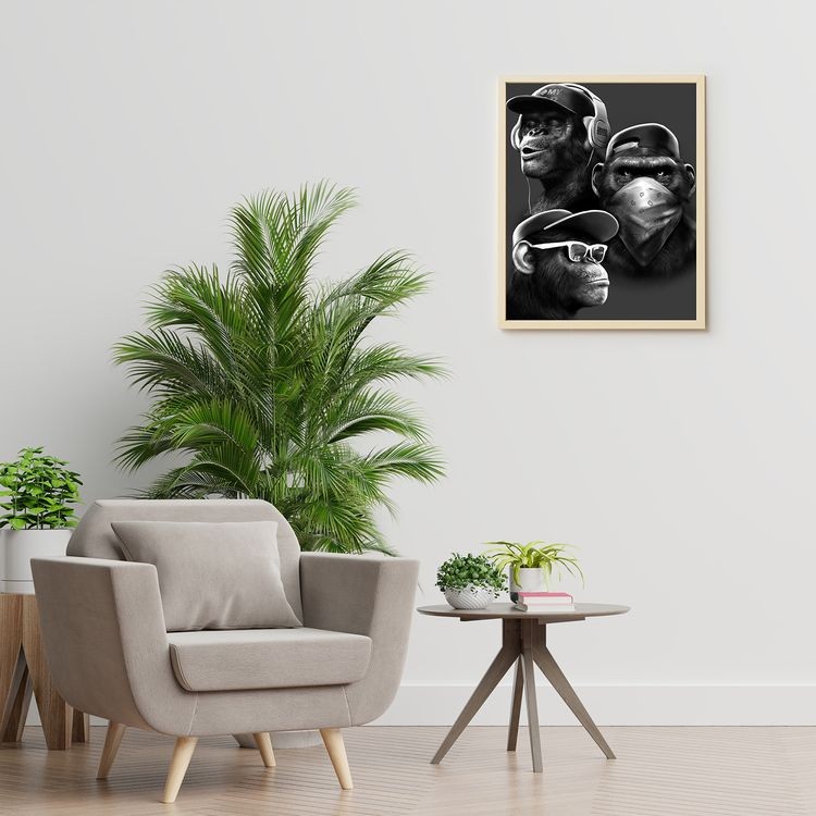 Картина по номерам «Стильные обезьяны» — картинка 4