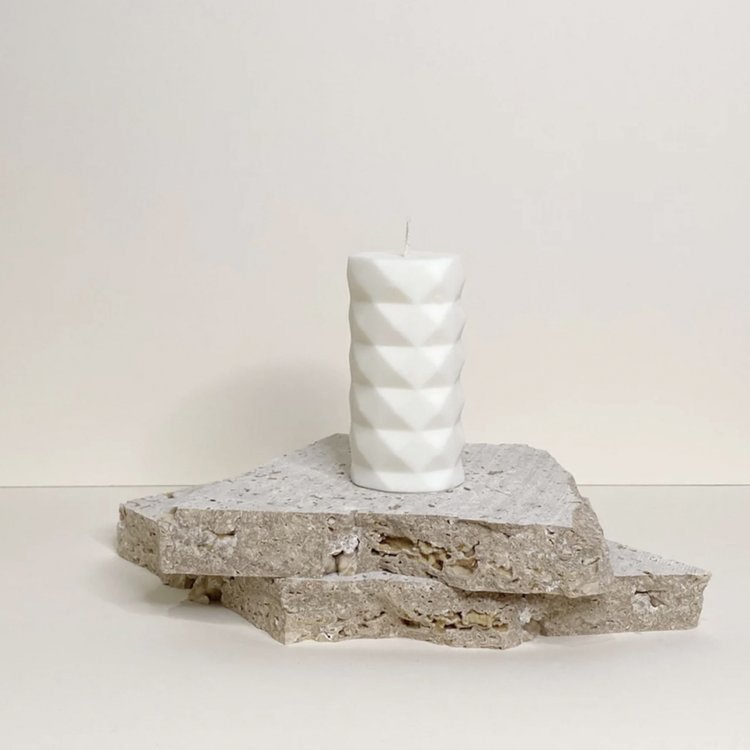 Силиконовый молд - Свеча ромбик, 12xd7см — картинка 3