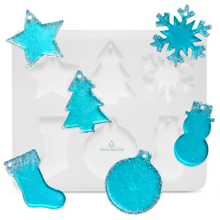 Силиконовый молд «Набор елочных игрушек» — картинка 2