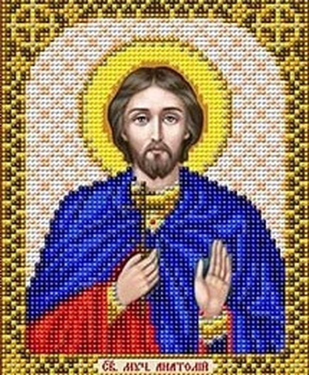 Рисунок на ткани «Святой Анатолий»