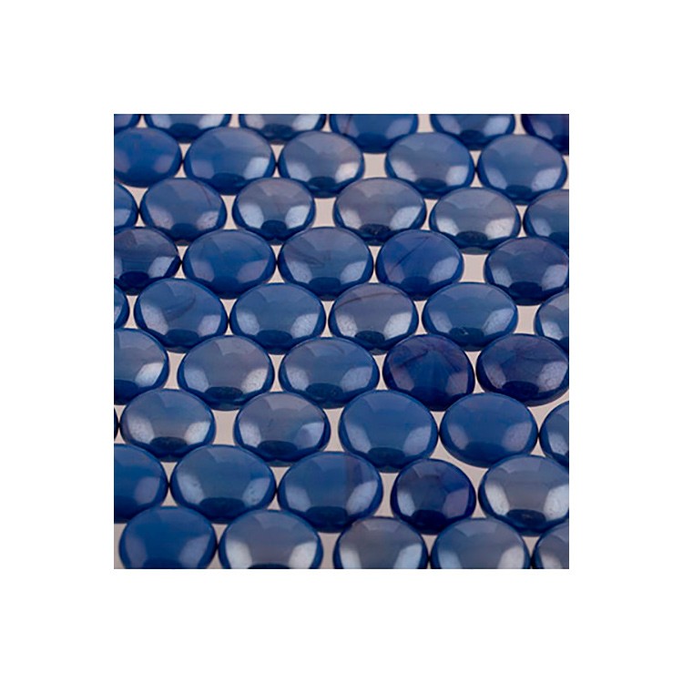 Стеклянные камни марблс №04 синие GLG-04/17, 17-19 мм, 340 г, Blumentag 