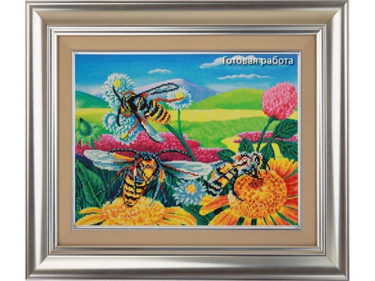 Алмазная вышивка «Пчелы и клевер» — картинка 2