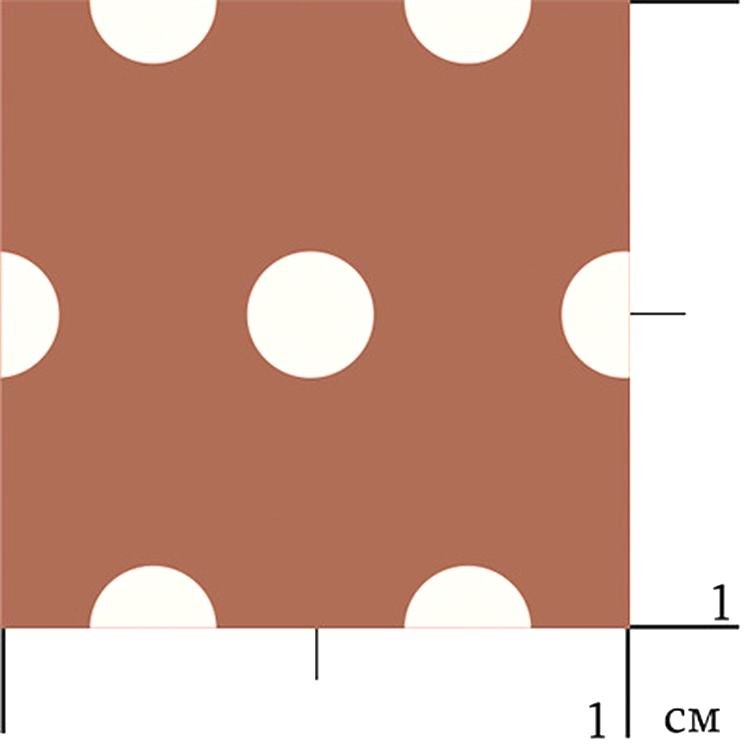 Ткань для пэчворка «БАБУШКИН СУНДУЧОК», 50x55 см, 140 г/м2, 100% хлопок, цвет: БС-11 крупный горох, коричневый, Peppy — картинка 2