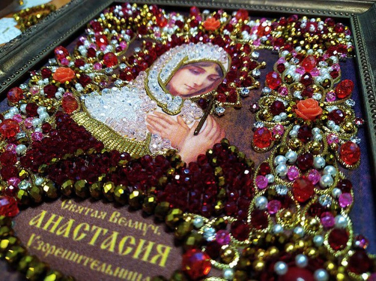 Набор вышивки хрустальными камнями «Святая Анастасия» — картинка 6