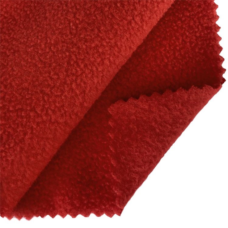 Ткань флис 2-х сторонний, 10 м, ширина 150 см, 190 г/м², цвет: S171 красный, TBY