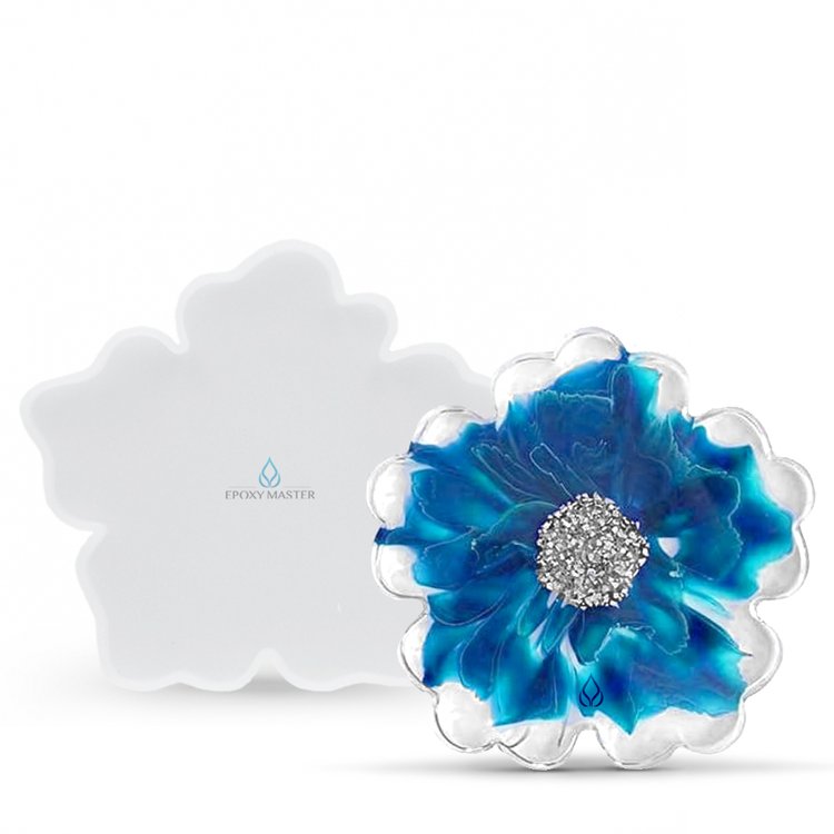 Силиконовый молд Epoxy Master подстаканник цветок, 11,5х10 см — картинка 2