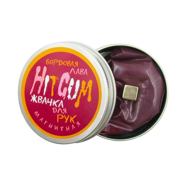 Жвачка для рук HitGum Магнитная, Бордовая Лава — картинка 2