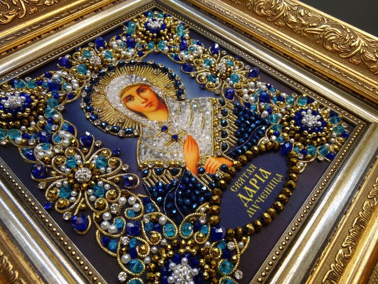 Набор вышивки хрустальными камнями «Святая Дарья» — картинка 4