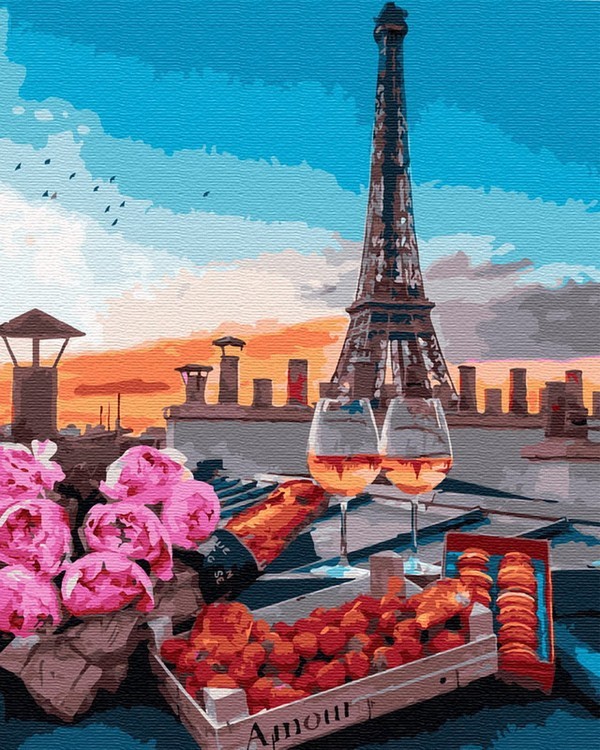 Картина по номерам «Романтический ужин в Париже»