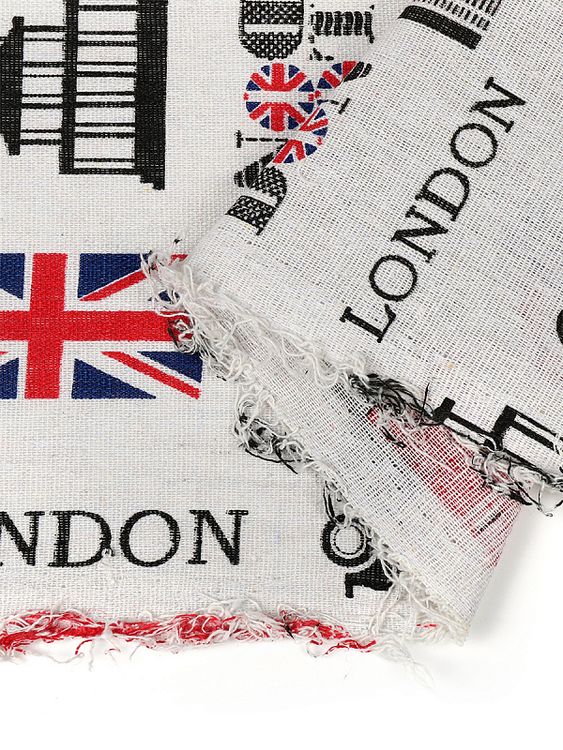 Ткань Лен, 140 г/м², 5 м x 150 см, цвет: молочный, принт, TBY — картинка 4